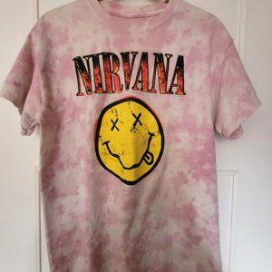 Nirvana Pink Tie-Dye T-Shirt